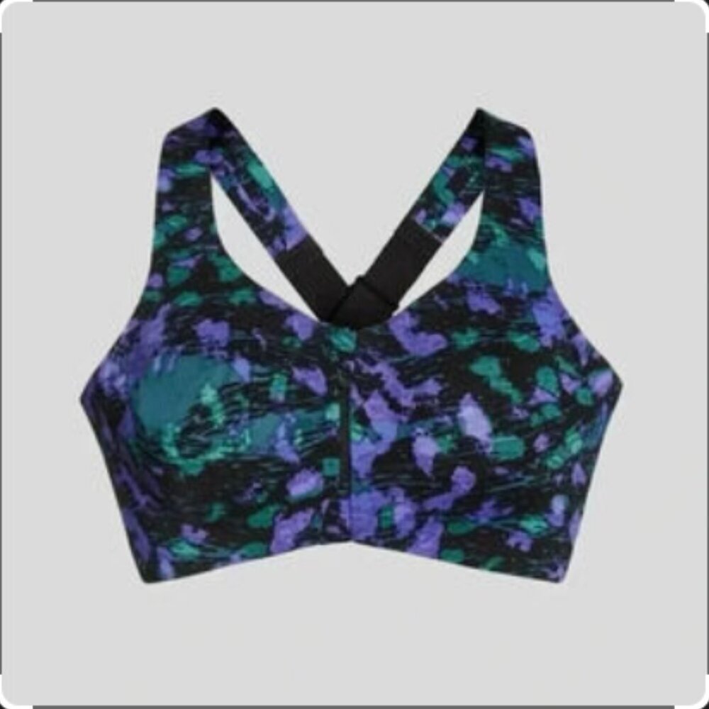 Knix | Size 8 | Catalyst Front Zip Sports Bra in the Galactica print